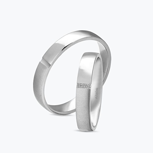 Pırlantalı Altın İkili Alyans