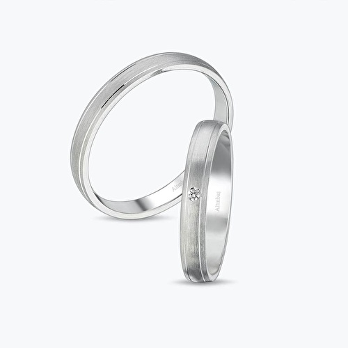 Pırlantalı Altın İkili Alyans