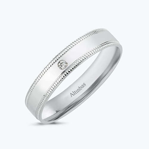 Pırlantalı Altın İkili Alyans