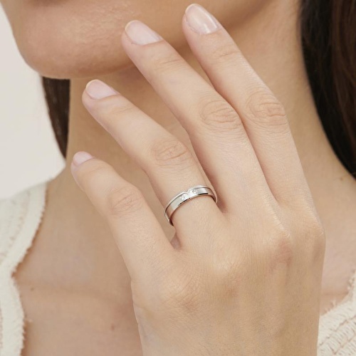 Pırlantalı Altın İkili Alyans