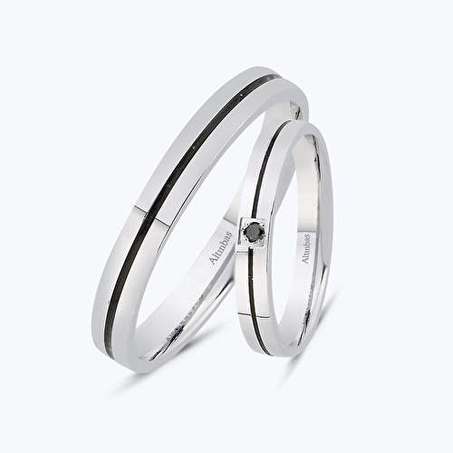 Pırlantalı Altın İkili Alyans