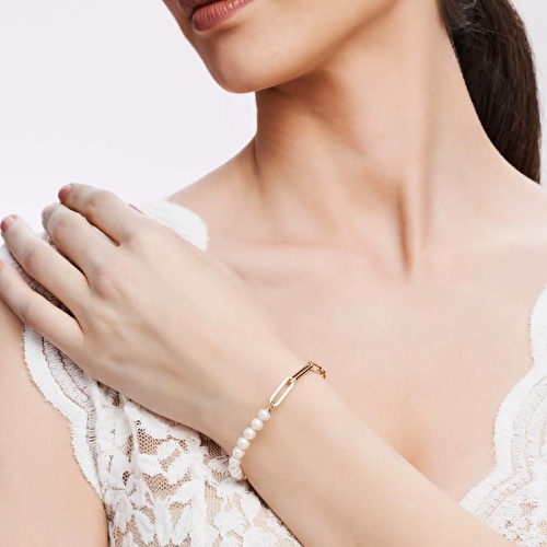 Altın İnci Bileklik
