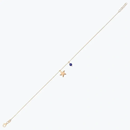 Lapis Taşlı Altın Marin Deniz Yıldızı Halhal