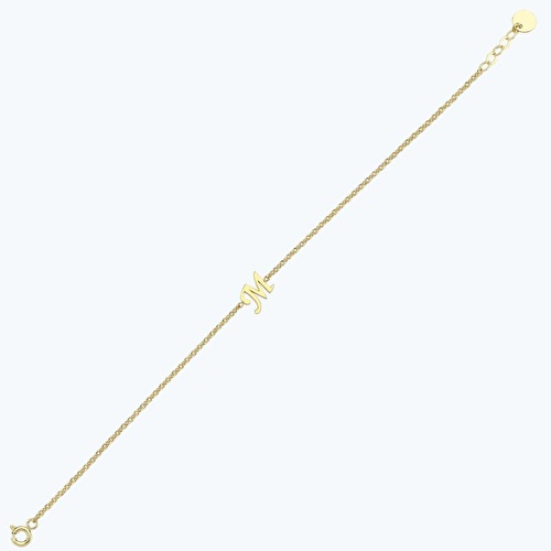 Altın M Harfi Bileklik