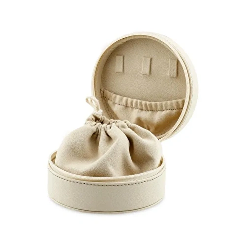 Altınbaş Yuvarlak Bej Mücevher Çantası