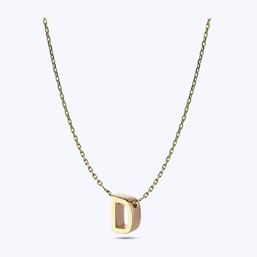Altın D Harfi Kolye