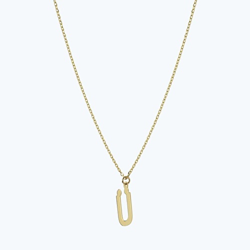 Altın Ü Harfi Kolye