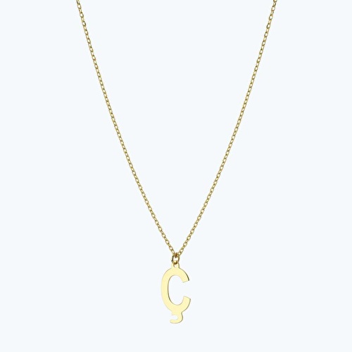Altın Ç Harfi Kolye