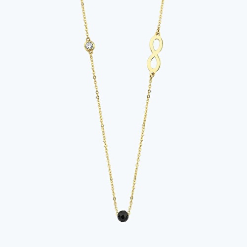 0.02 Karat Pırlanta Spinel Taşlı Sonsuzluk Kolye