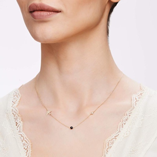 Pırlanta Kırlangıç Kolye