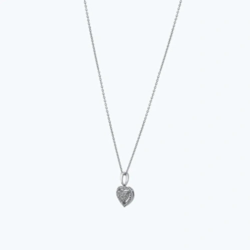 0.16 Karat Pırlanta Kalp Kolye