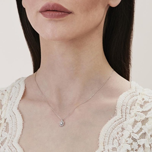 0.15 Karat Pırlanta Bouquet Kolye