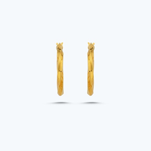 22 Ayar Altın Halka Küpe