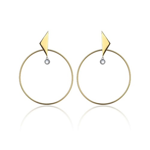 Altın Denge Halka Küpe