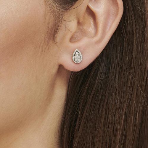 0.32 Karat Pırlanta Damla Küpe