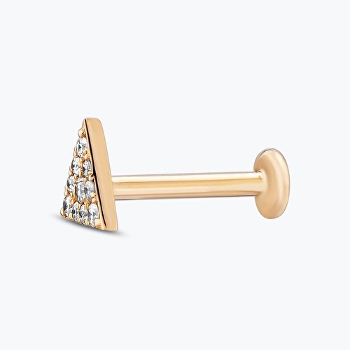 0.05 Karat Pırlanta Üçgen Tragus Piercing