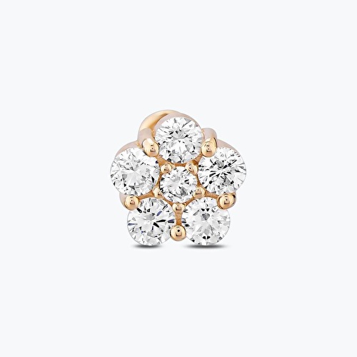 0.38 Karat Pırlanta Çiçek Tragus Piercing