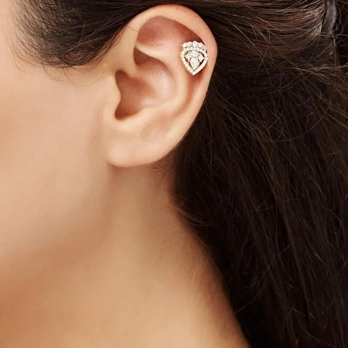 0.42 Karat Pırlanta Tragus Piercing