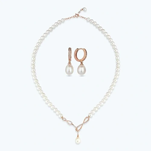 Altın İkili İnci Set