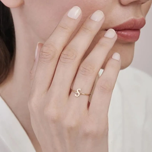 Altın S Harfi Yüzük