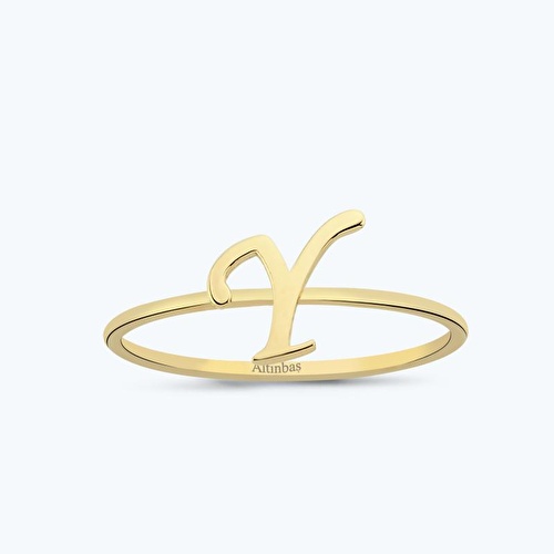 Altın Y Harfi Yüzük