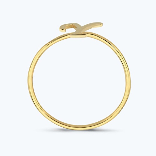 Altın Y Harfi Yüzük