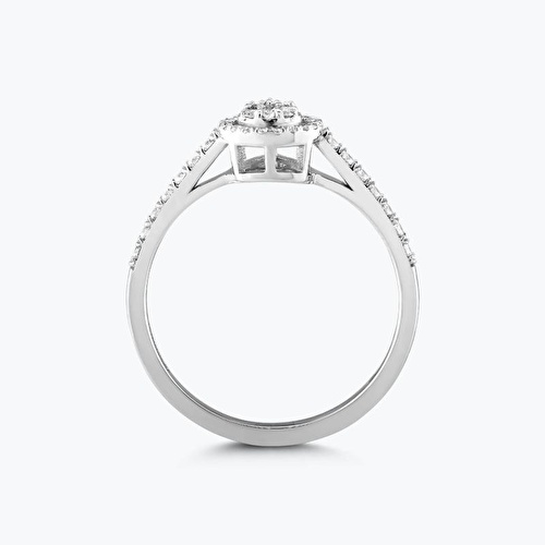 0.27 Karat Pırlanta Baget Damla Yüzük