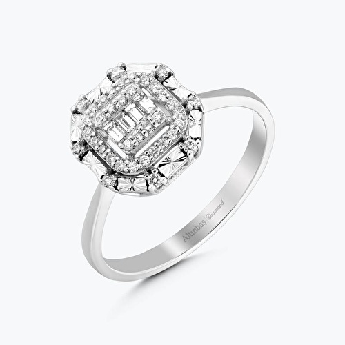 0.20 Karat Pırlanta Baget Yüzük