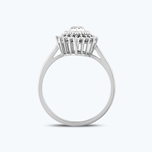 0.19 Karat Pırlanta Baget Yüzük