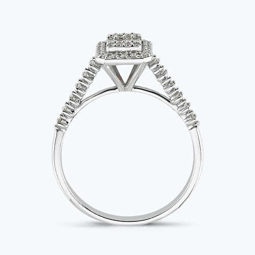 0.46 Karat Pırlanta Baget Yüzük