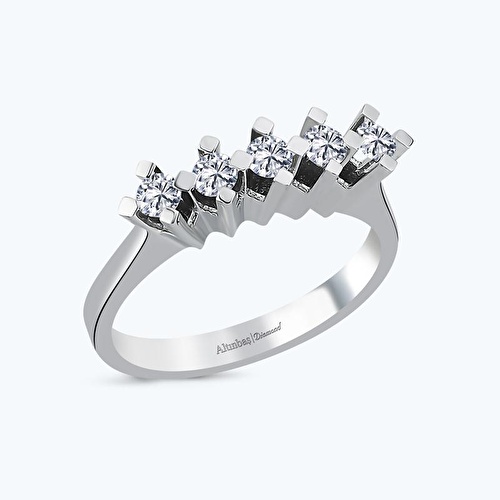 0.40 Karat Pırlanta Beştaş Yüzük