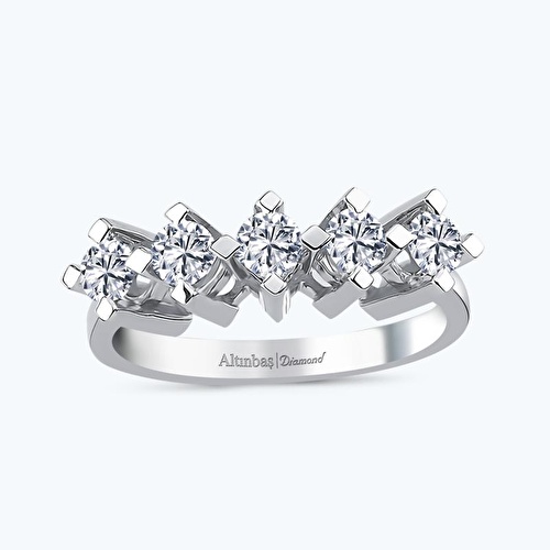 0.74 Karat Pırlanta Beştaş Yüzük