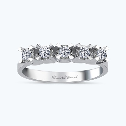 0.20 Karat Pırlanta Beştaş Yüzük