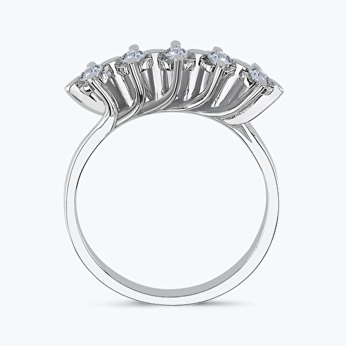 0.21 Karat Pırlanta Beştaş Yüzük