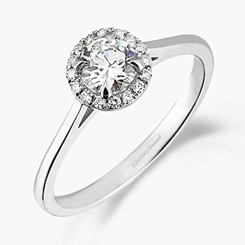 0.09 Karat Pırlanta Topaz Taşlı Yüzük