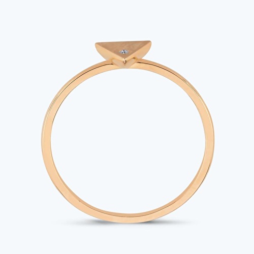 0.01 Karat Pırlanta Üçgen Yüzük