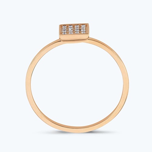 0.10 Karat Pırlanta Kare Yüzük