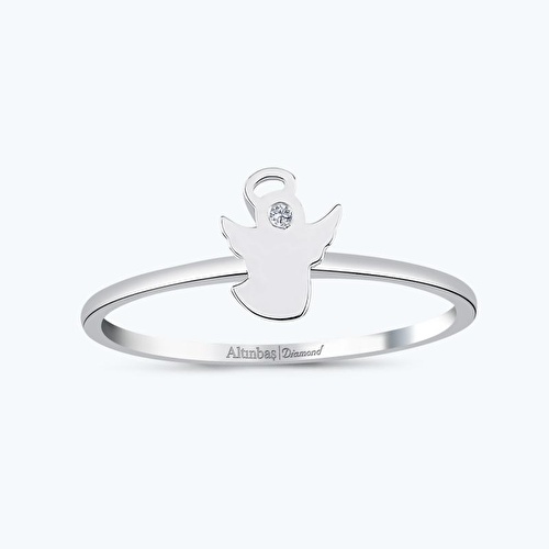 0.01 Karat Pırlanta Melek Yüzük