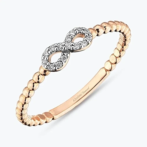 0.04 Karat Pırlanta Sonsuzluk Yüzük