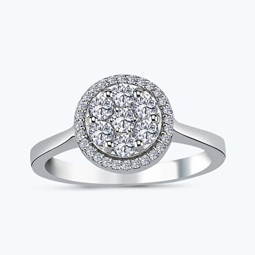 0.48 Karat Pırlanta Bouquet Tektaş Yüzük