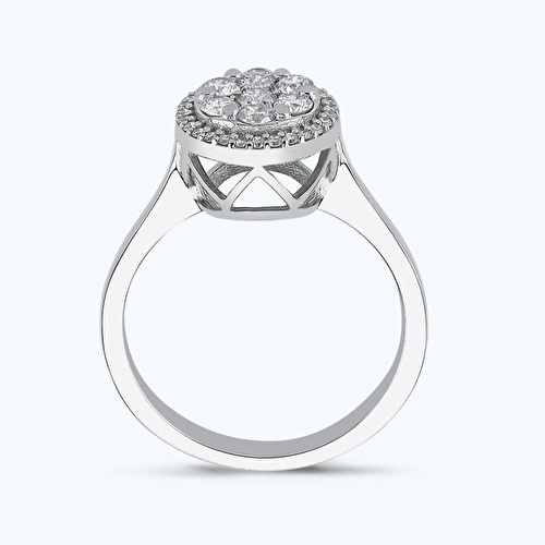 0.48 Karat Pırlanta Bouquet Tektaş Yüzük