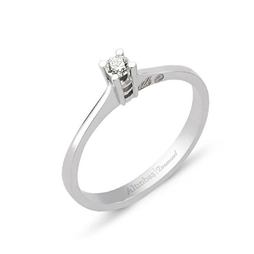 0.21 Karat Pırlanta Tektaş Yüzük