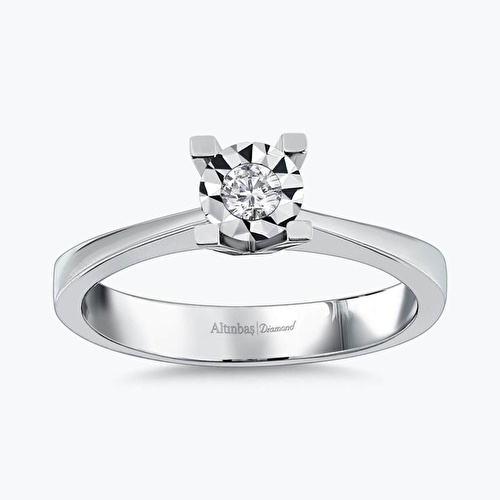 0.09 Karat Pırlanta Tektaş Yüzük