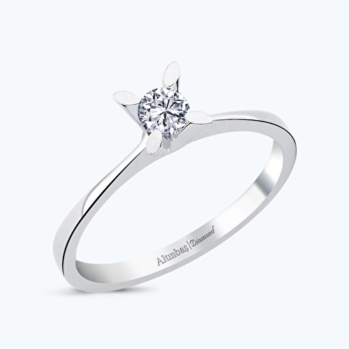 0.19 Karat Pırlanta Tektaş Yüzük