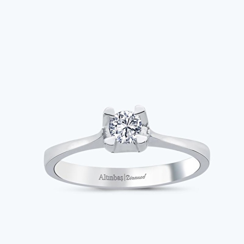 0.10 Karat Pırlanta Tektaş Yüzük