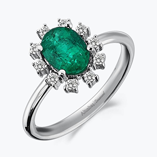 1.52 Karat Pırlanta Zümrüt Yüzük