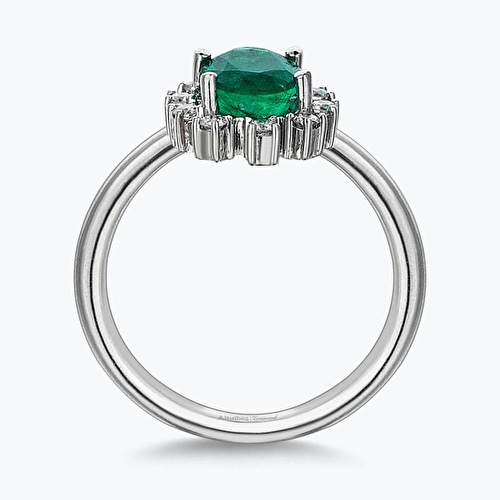 1.52 Karat Pırlanta Zümrüt Yüzük