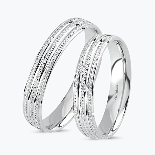 Beyaz Altın İkili Alyans