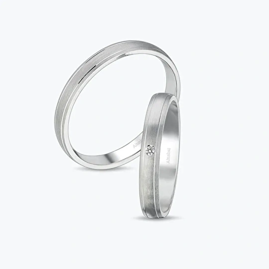 Pırlantalı Altın İkili Alyans