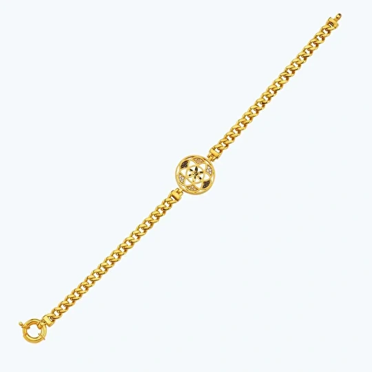 22 Ayar Altın Yaşam Çiçeği Bileklik